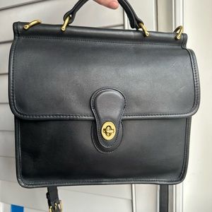 Vintage Coach Navy Willis Bag 9927